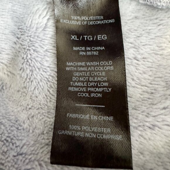 NATORI Lounger Robe Caftan XL Velour Sherpa Zip Front Slate Purple Zip WORN ONCE - Picture 6 of 10